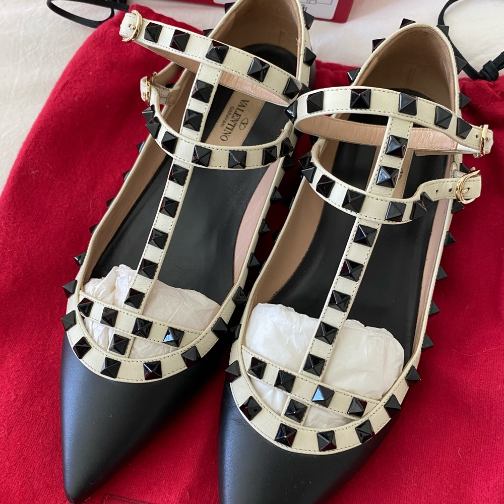 Valentino rockstud caged ballet flat